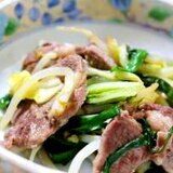 ラム肉の野菜炒め